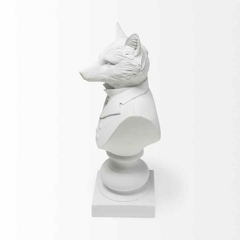 Murray 6L x 5W White Resin Business Fox
