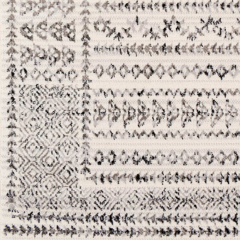 Livabliss Freddie Nordic Bordered Area Rug