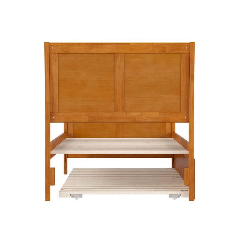 Portland Solid Wood Platform Bed with Matching Footboard and Trundle