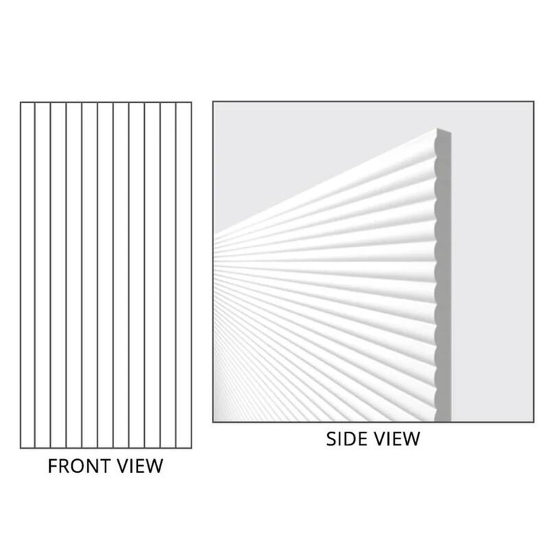 Bois 24x48 Natural Wood Porcelain Large Format Fluted Wall Tile (15.55 sq ft/case) - 2 Pack