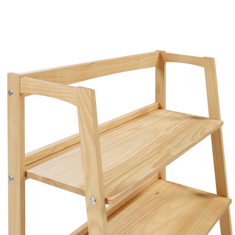 Mid Century Solid Wood Open Shelving Unit