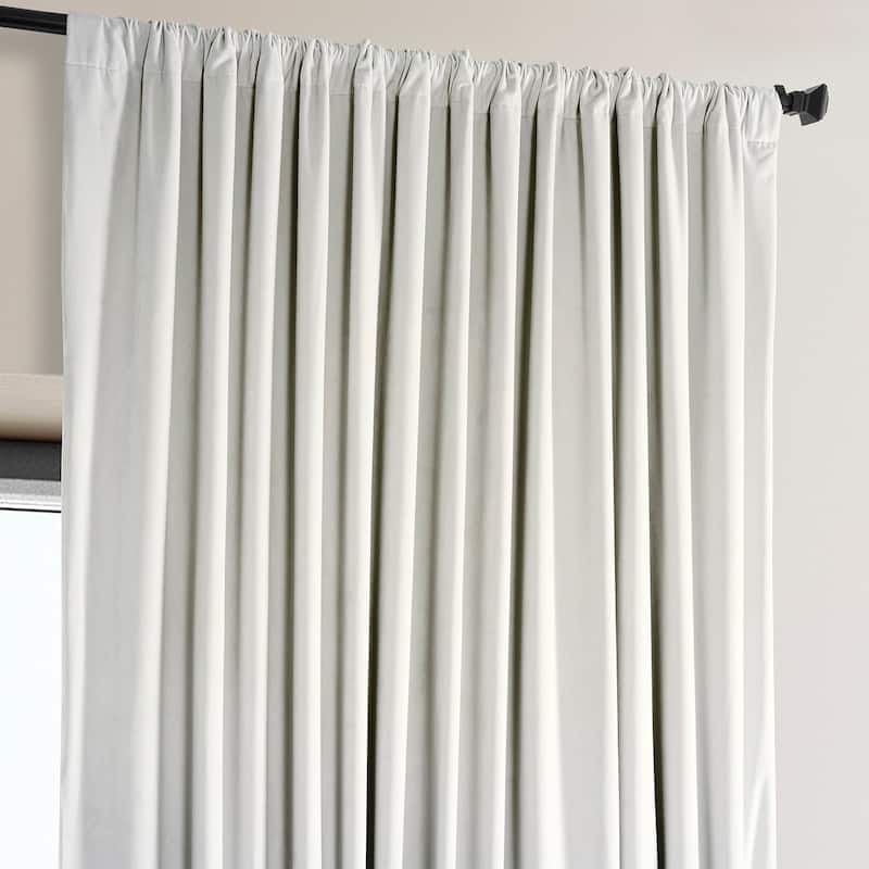 Exclusive Fabrics Signature Plush Velvet Hotel Blackout Curtains (1 Panel) - Luxury Soft Drapery for Light Control & Elegance