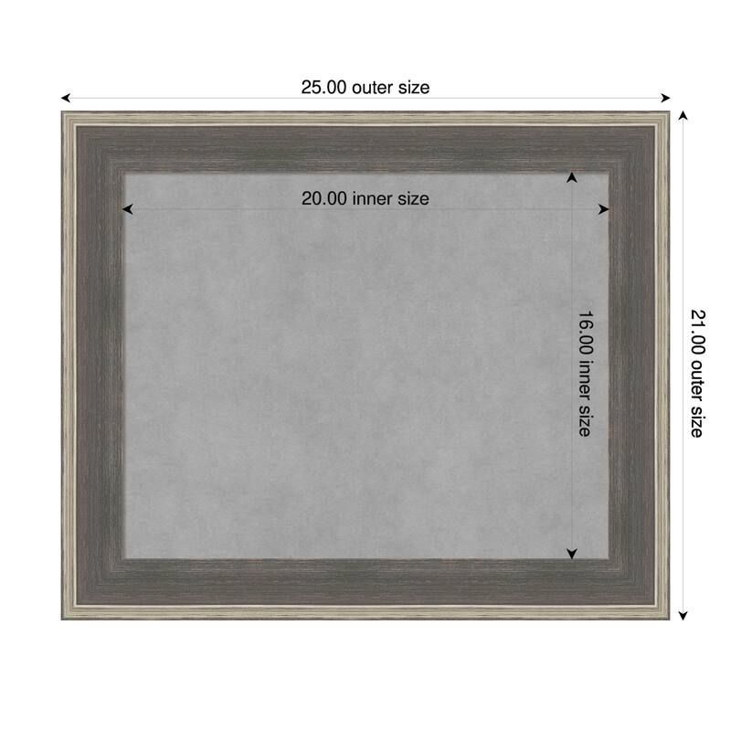 Amanti Art Cottage Grey Silver Framed - 25 x 21 in