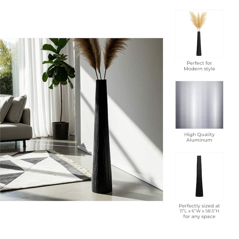 Decorative Vase with Textured Finish - Sculptural Vase for Home Decor