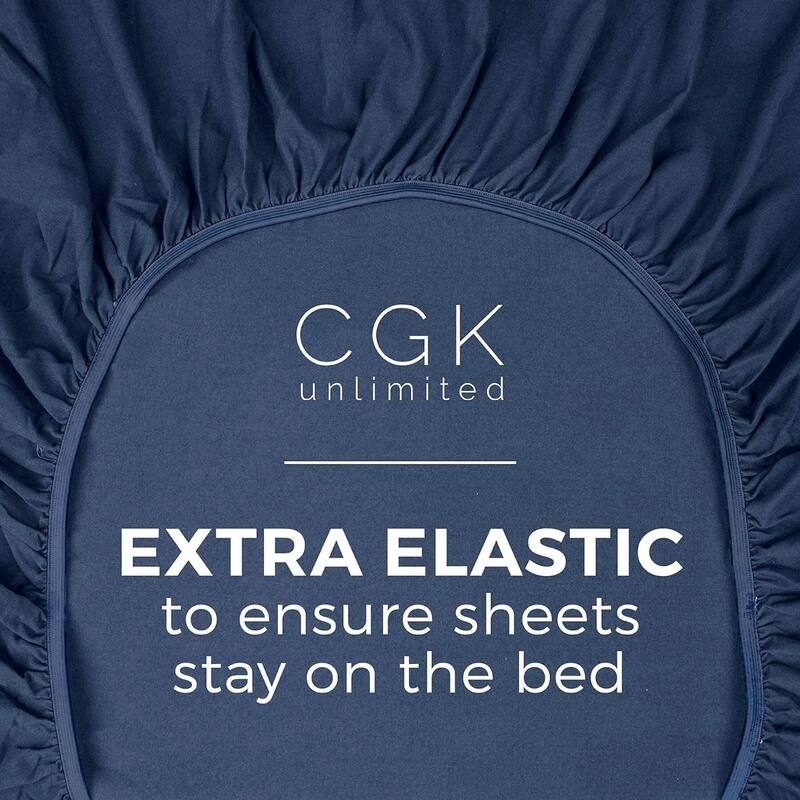 CGK Linens Microfiber 8" - 16" Deep Pocket Soft Fitted Sheet