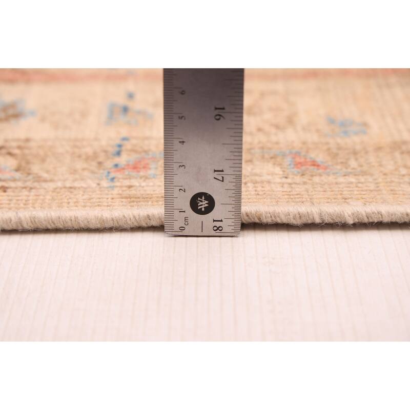 ECARPETGALLERY Hand-knotted Antalya Vintage Tan Wool Rug - 7'0 x 9'7