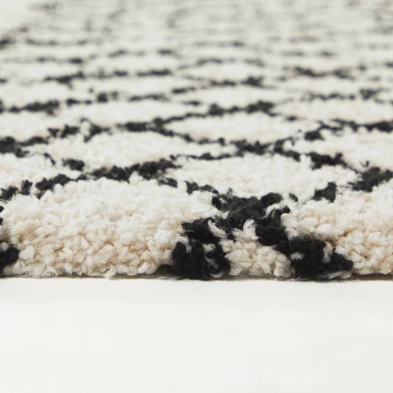 Catrin Diamond Trellis Shag Area Rug