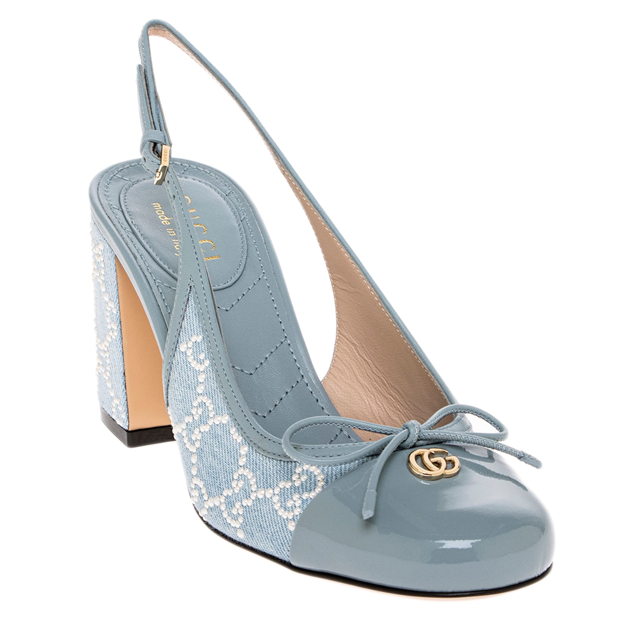Gucci GG Embellished Slingback Pumps