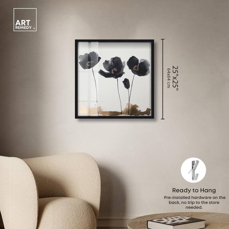 Nocturnal Flowers I Shadowbox by Art Remedy