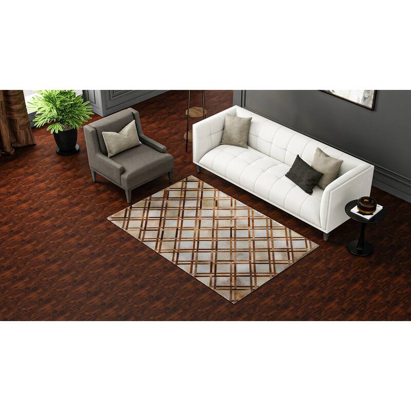 Bashian Talon Camel Contemporary Area Rug