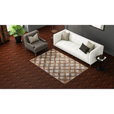 Bashian Talon Camel Contemporary Area Rug