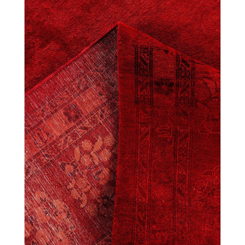 Contemporary Overdyed Wool Hand Knotted Area Rug - 10' 0" x 13' 6"