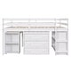 preview thumbnail 5 of 7, White Pine Wood Multifunctional Loft Bed with Movable Desk, Modular Bookshelf, Chest of Drawers
