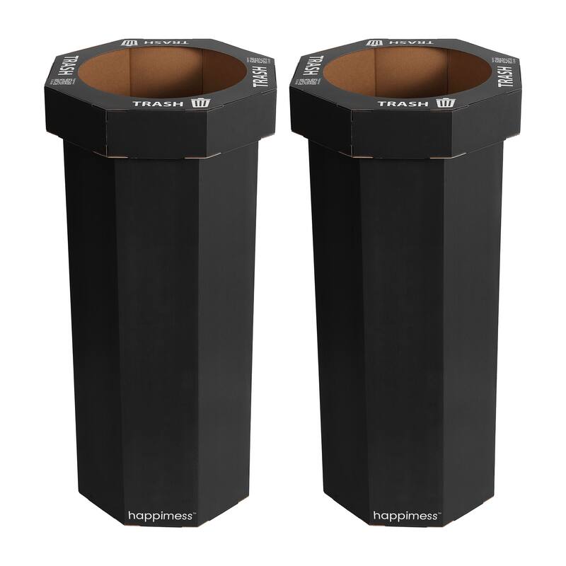 25-Gallon Disposable Cardboard Event Trash Can and Recycling Bin (Set of 2)
