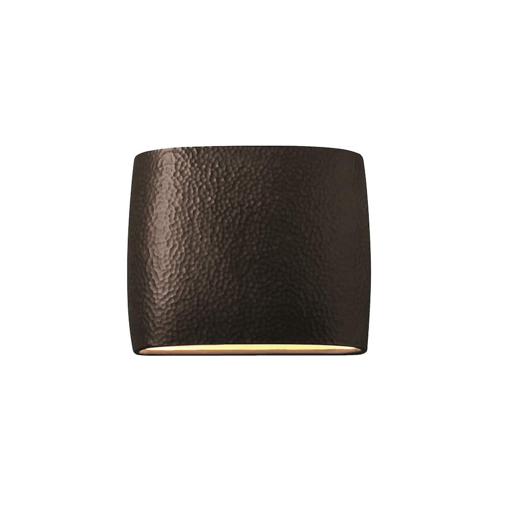 Justice Design Ambiance ADA Iron Wide Wall Sconce