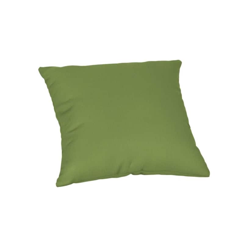 Sunbrella® Solid Fabric 1-Piece Indoor/Outdoor Square Throw Pillow, 20"W x 20"L, Canvas Macaw - Spectrum Cilantro