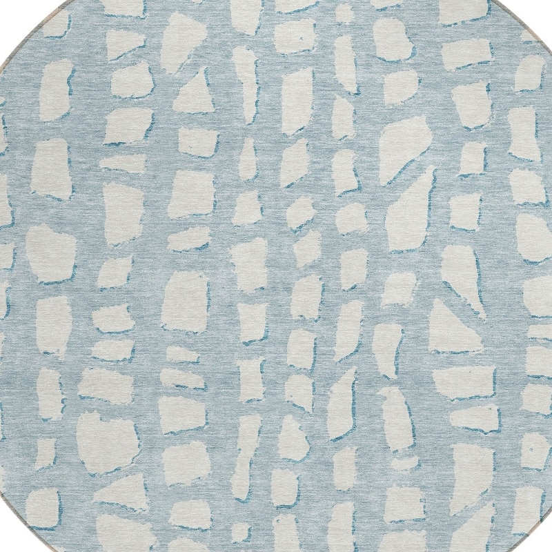 HomeRoots Abstract Transitional Rectangle Outdoor Rug