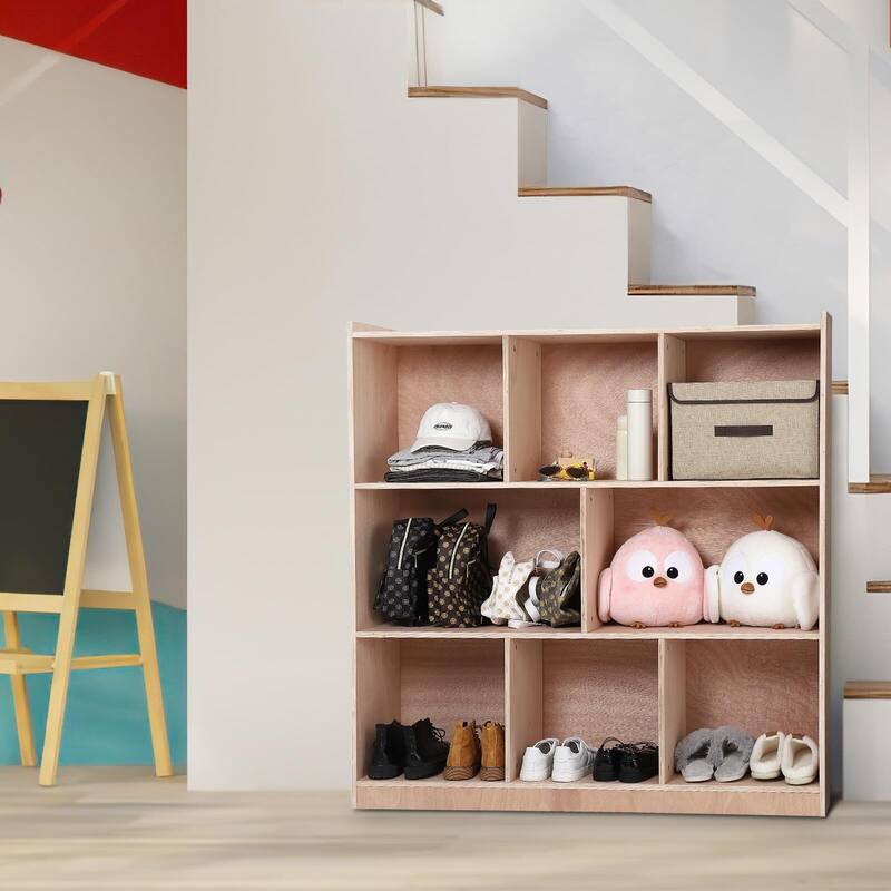 8-Section Classroom Storage Locker, 8 Cubbies for Classrooms, Daycare Cubby with 4 casters