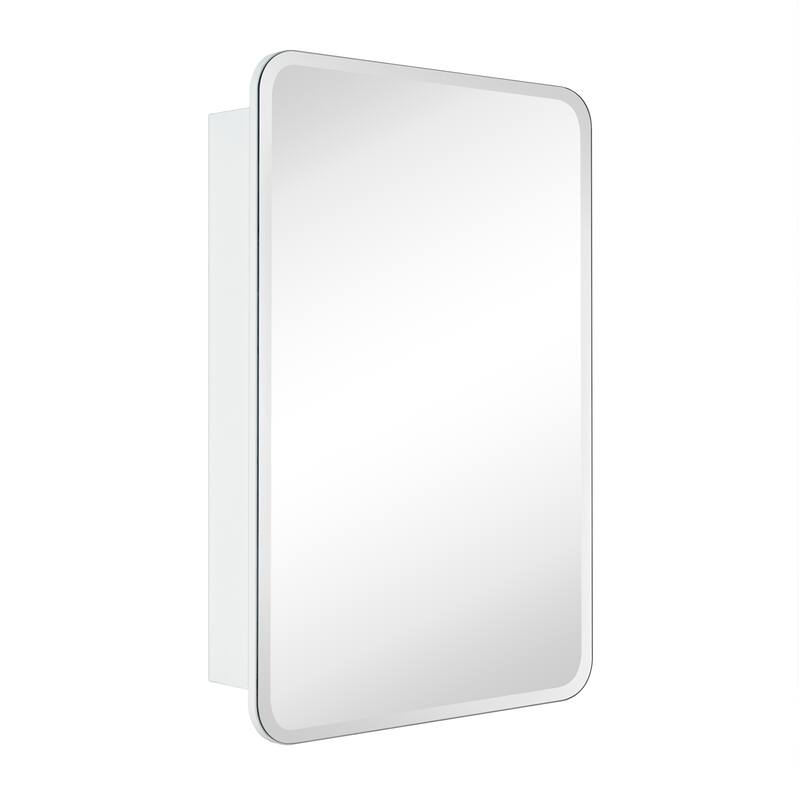 TEHOME Frameless Rectangle Recess & Surface Mount Cabinet with Mirror for Bathroom