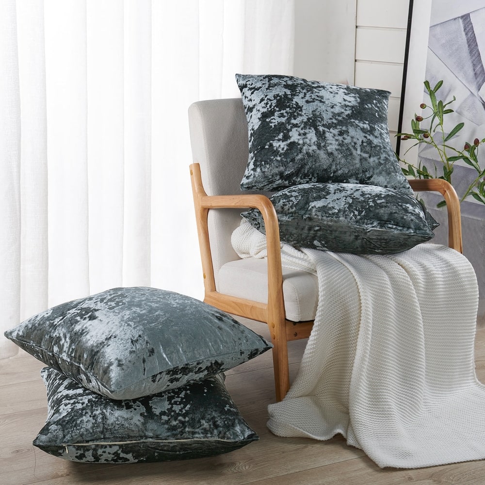 Rancho Crushed Velvet Throw Pillow Cover Set, NO INSERT