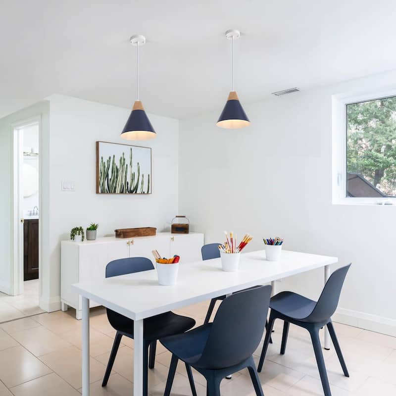 1-Light Industrial Pendant Light with Conical Shade for Kitchen Island