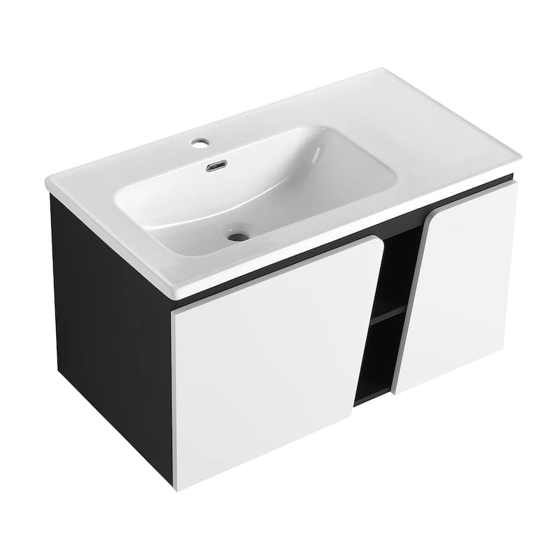 Topcraft Wall-Mounted Bathroom Vanity With Sink