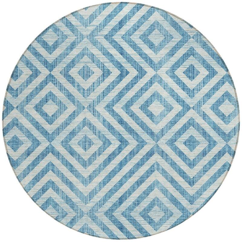HomeRoots Geometric Transitional Rectangle Outdoor Rug