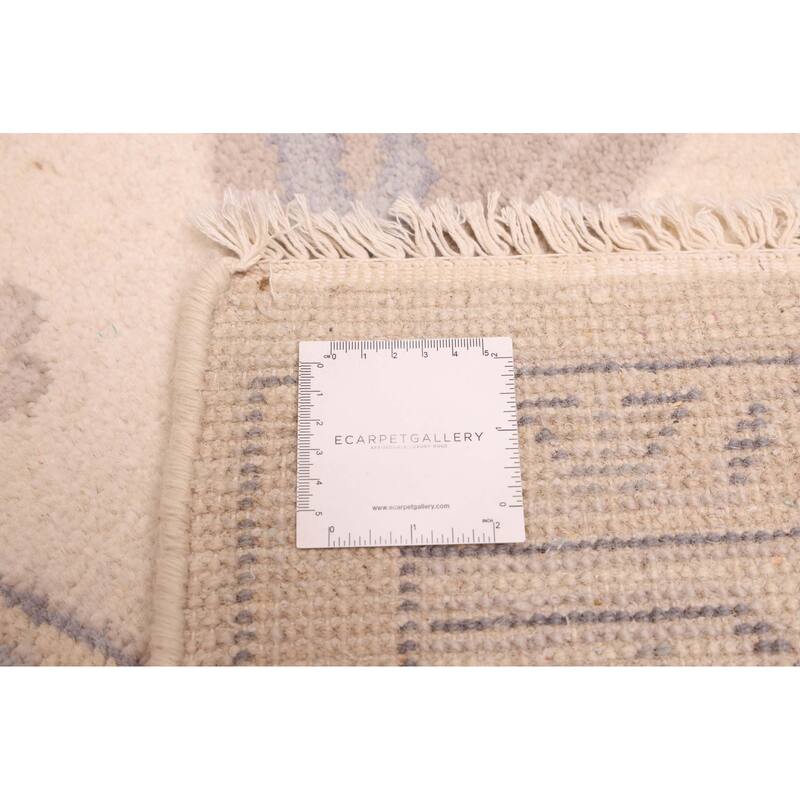 ECARPETGALLERY Hand-knotted Royal Oushak Ivory Wool Rug - 9'1 x 12'1