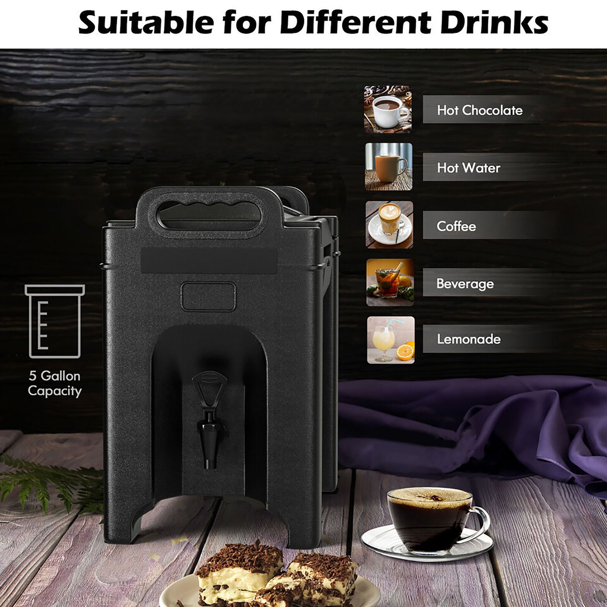 Gymax Insulated Beverage Dispenser 2.5 Gallon Hot & Cold Drink w/ - Bed  Bath & Beyond - 39932015