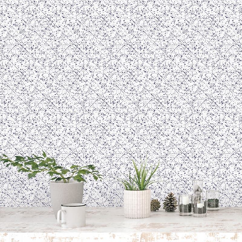 Galerie Wallcoverings Bazaar Floral Tangier Tile Non-woven Glitter Wallpaper Roll