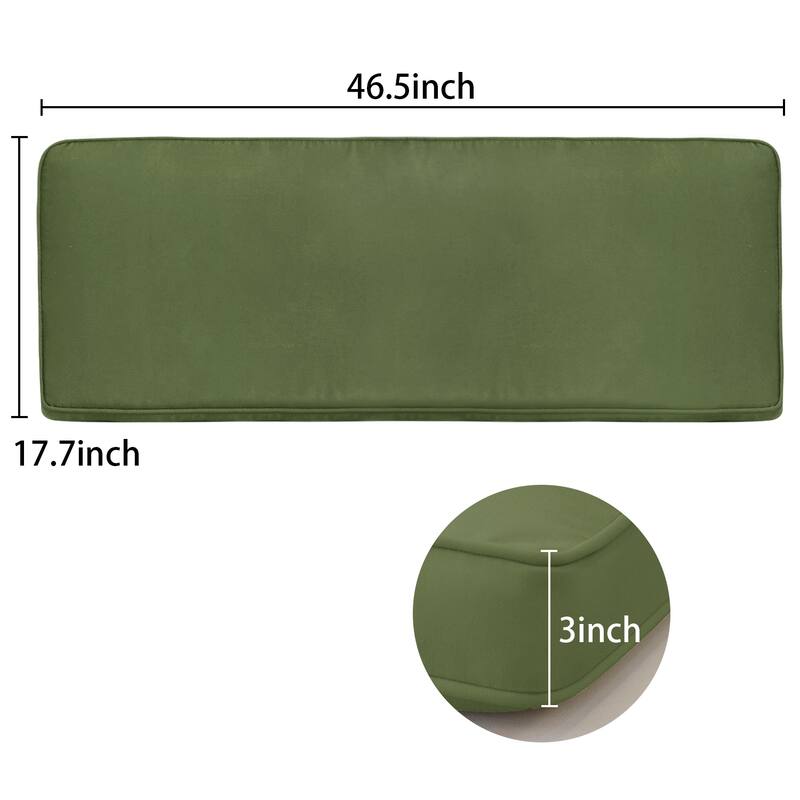 Aoodor Patio Furniture 46" x 18" x 3.1" Outdoor Bench Cushion