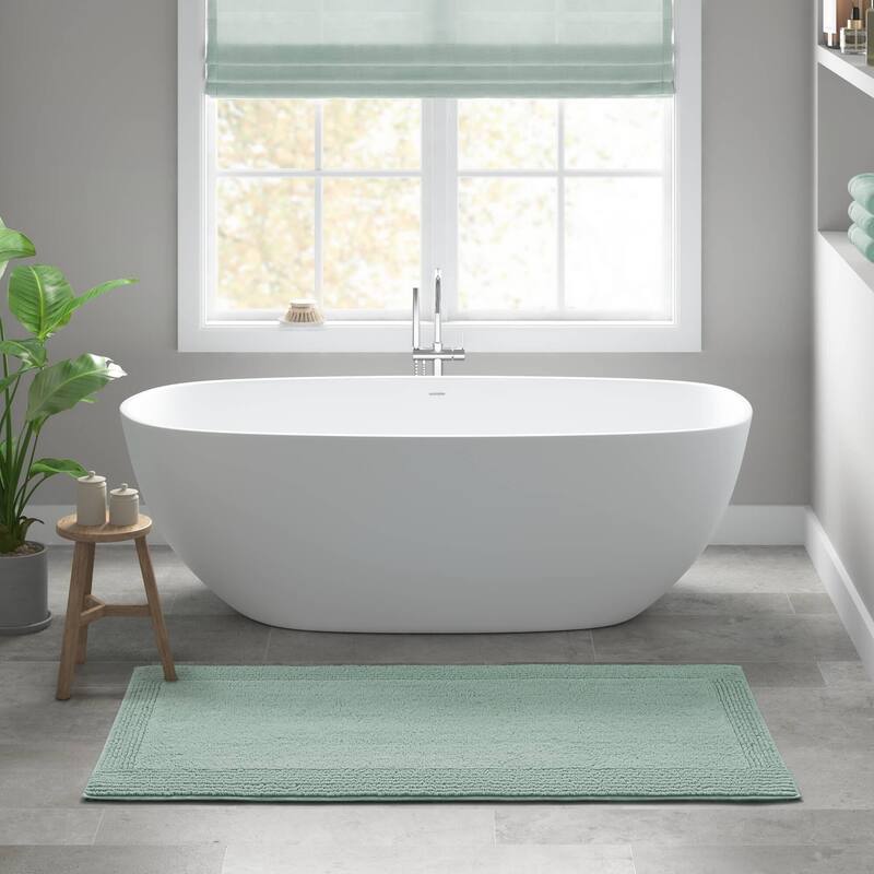 Cotton Tufted 3000 GSM Reversible Bath Rug - 24x60" - Green