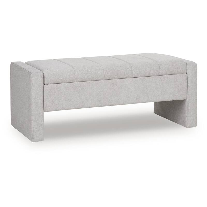 Signature Design by Ashley Akselman Light Gray Storage Bench - 50" W x 18" D x 19" H