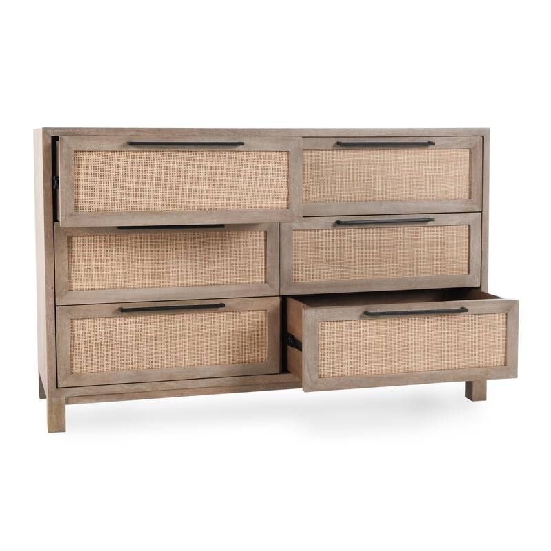 Classic Home Jensen Six-Drawer in Light Brown