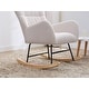 preview thumbnail 15 of 21, Teddy Upholstered Nursery Rocking Chair with High Backrest