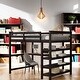 preview thumbnail 15 of 39, Pine Wood Bunk Bed with Storage Shelves and Under-Bed Desk,Full Size