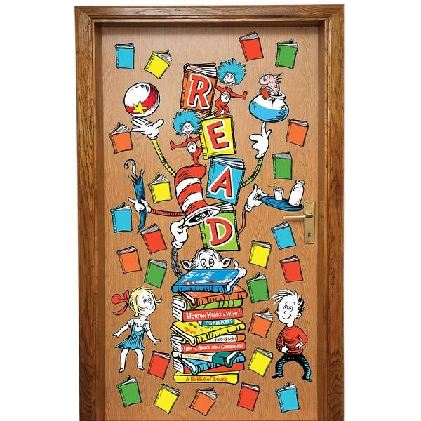 Shop Dr Seuss Reading Door Decor Kit Overstock 26618478