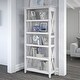 preview thumbnail 20 of 81, Key West 5 Shelf Bookcase by Bush Furniture Pure White