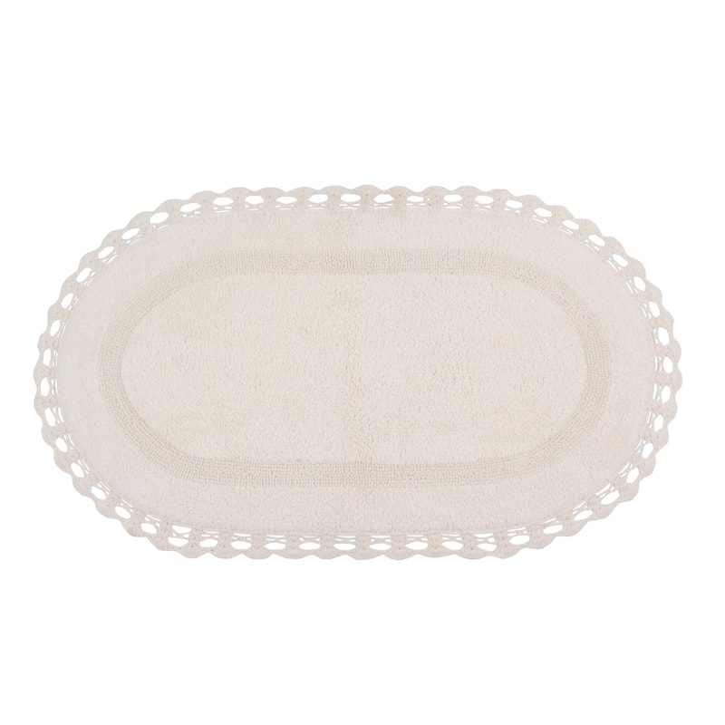 Hampton Contour Rug, Cotton Soft, Water Absorbent, Non Slip U Shape Contour Rug Machine Washable 20"x20" Contour