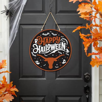 University of Texas 18" x 18" Halloween Door Décor Wall Sign