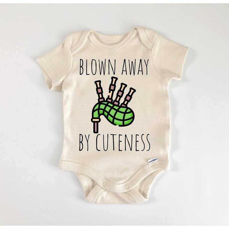 Bagpipes Scotland - Baby Boy Girl Clothes Infant Bodysuit Funny Cute - Pink - 0-3M