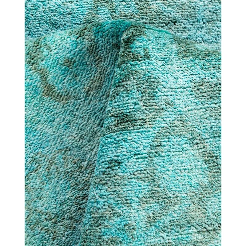 Contemporary Overdyed Wool Hand Knotted Area Rug - 3' 1" x 5' 1"