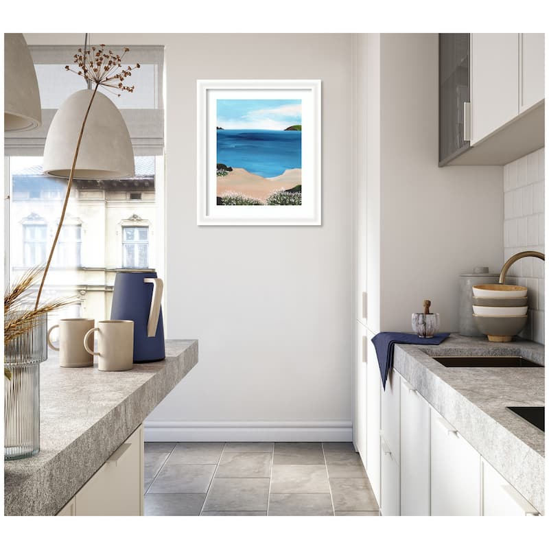 Kate and Laurel Framed Art Midday at Sea by Nikita Jariwala