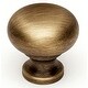 preview thumbnail 12 of 10, Alno Knobs 3/4 Inch Mushroom Cabinet Knob Antique English Matte