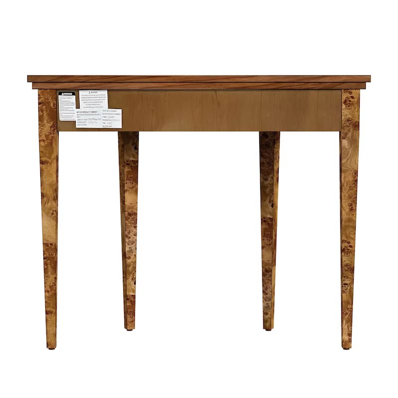 Hampton Demilune Burl 36" Console Table