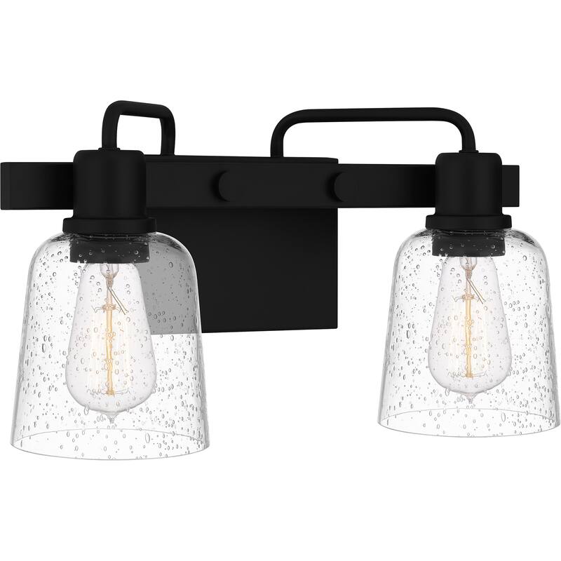 Lydia 2-Light Matte Black Vanity Light