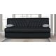 Cordova Black Leather Armless Sleeper Sofa with Storage - On Sale - Bed ...