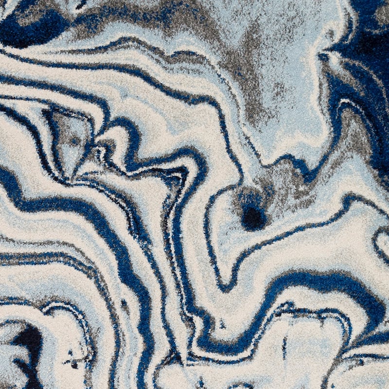 Livabliss Cecelia Contemporary Navy Area Rug