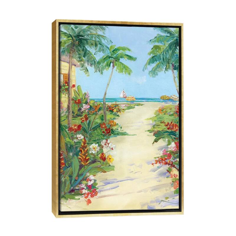 iCanvas "It's 5 o'clock Somewhere I" by Sally Swatland Framed Canvas Print - Gold - 40x26