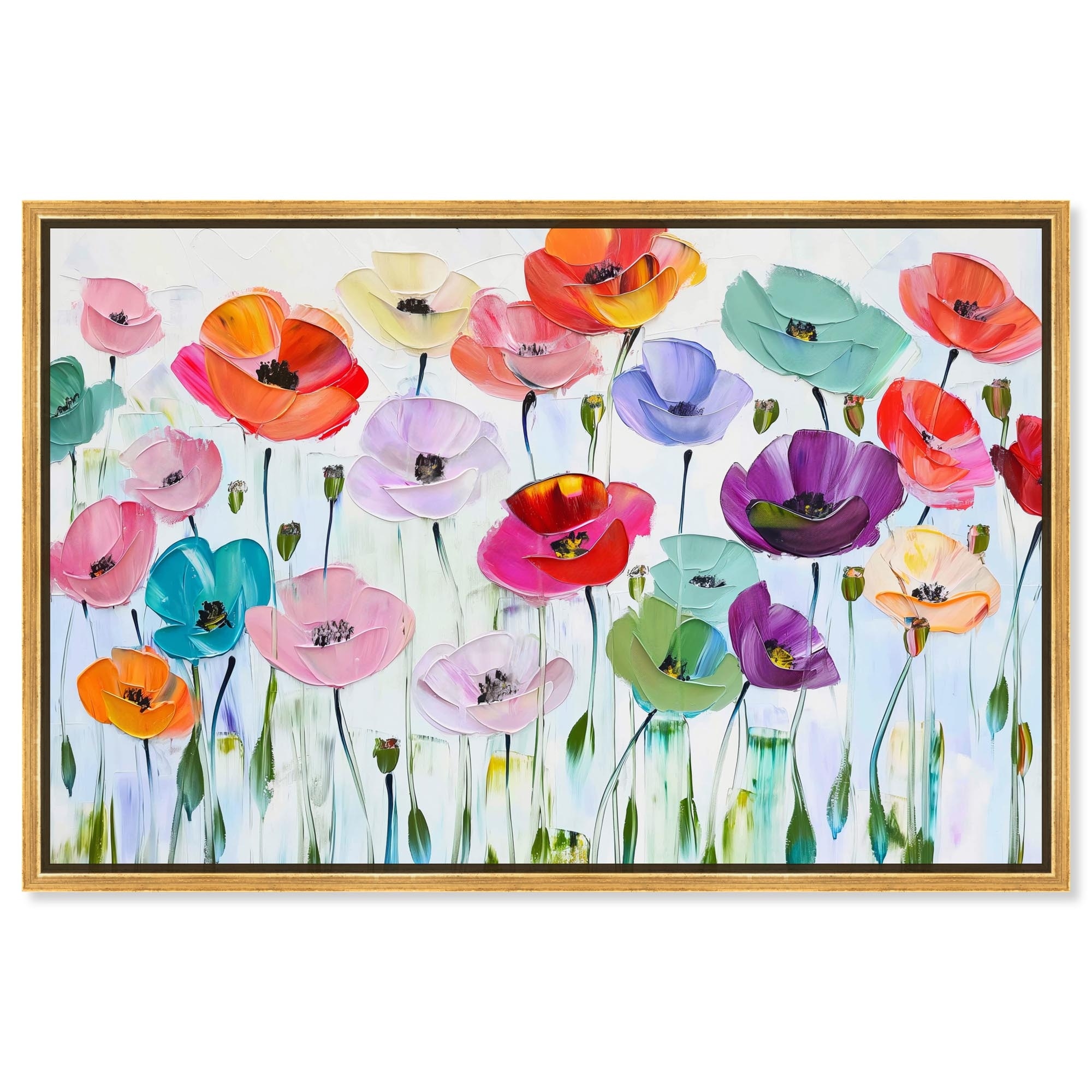 Summer Blooms II Canvas Soft Floral Art by Art Remedy